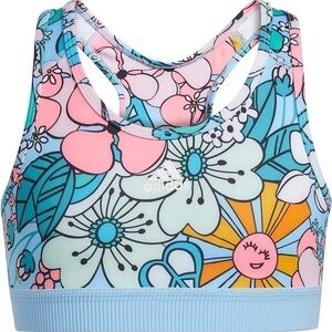 adidas Girls' Aeroready Allover Print Techfit Bra size large 14